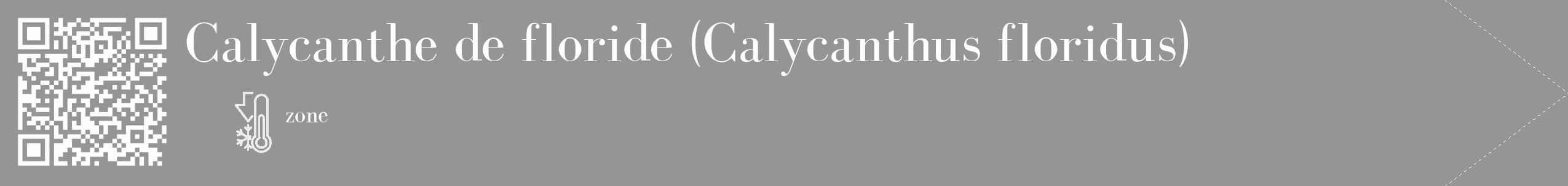 Étiquette de : Calycanthus floridus - format c - style blanche16_simple_simplebod avec qrcode et comestibilité