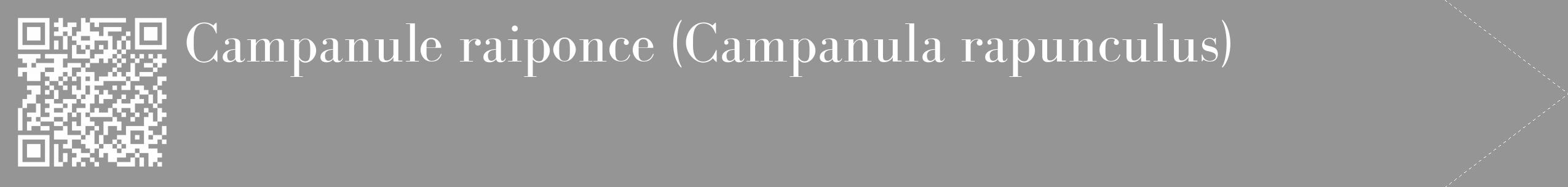 Étiquette de : Campanula rapunculus - format c - style blanche16_simple_simplebod avec qrcode et comestibilité