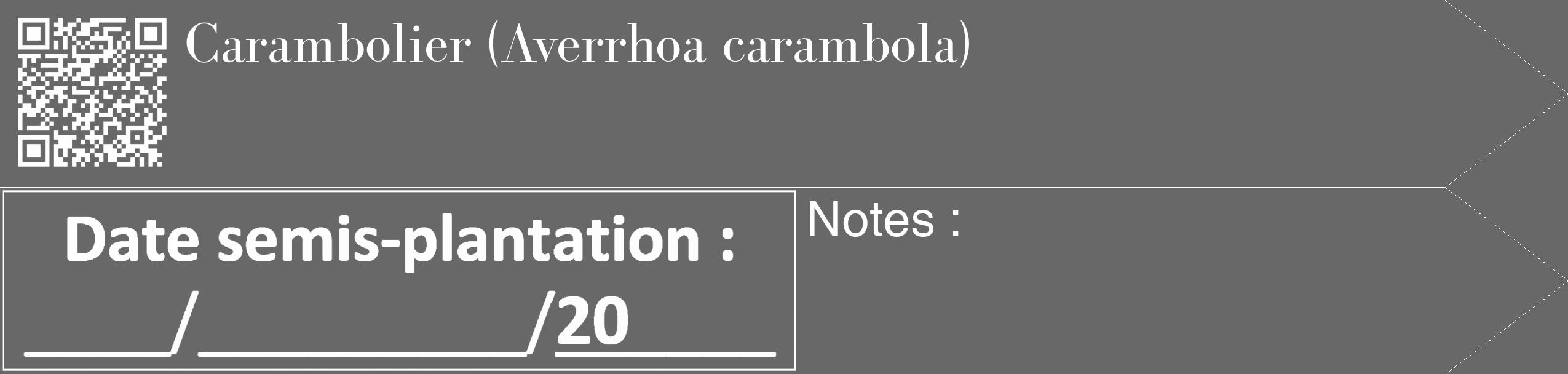 Étiquette de : Averrhoa carambola - format c - style blanche6_simple_simplebod avec qrcode et comestibilité