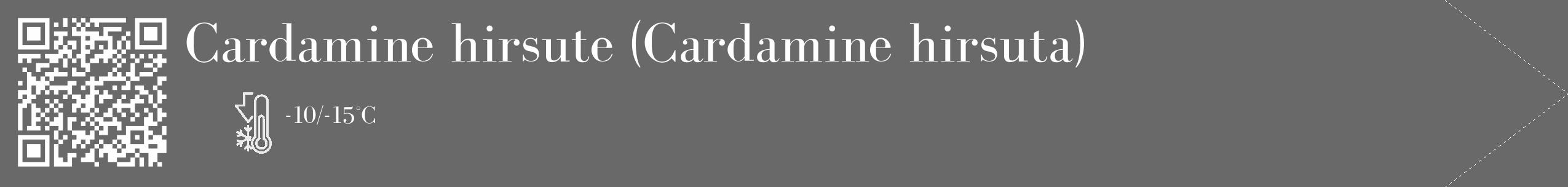 Étiquette de : Cardamine hirsuta - format c - style blanche51_simple_simplebod avec qrcode et comestibilité