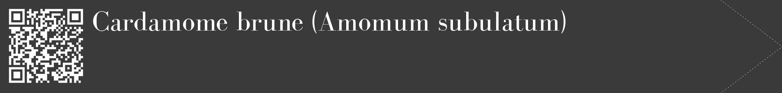 Étiquette de : Amomum subulatum - format c - style blanche8_simple_simplebod avec qrcode et comestibilité