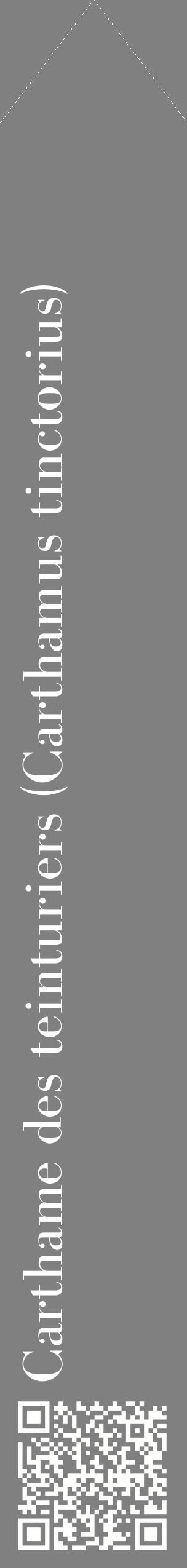 Étiquette de : Carthamus tinctorius - format c - style blanche57_simplebod avec qrcode et comestibilité