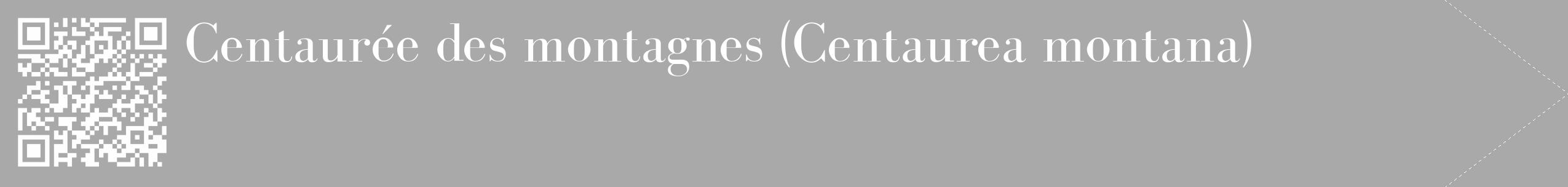 Étiquette de : Centaurea montana - format c - style blanche13_simple_simplebod avec qrcode et comestibilité