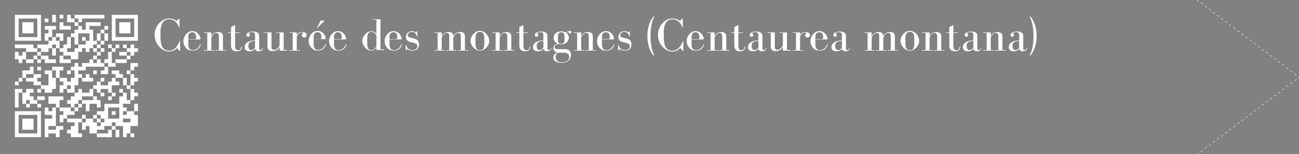 Étiquette de : Centaurea montana - format c - style blanche50_simple_simplebod avec qrcode et comestibilité