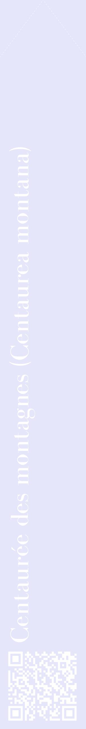 Étiquette de : Centaurea montana - format c - style blanche55_simplebod avec qrcode et comestibilité