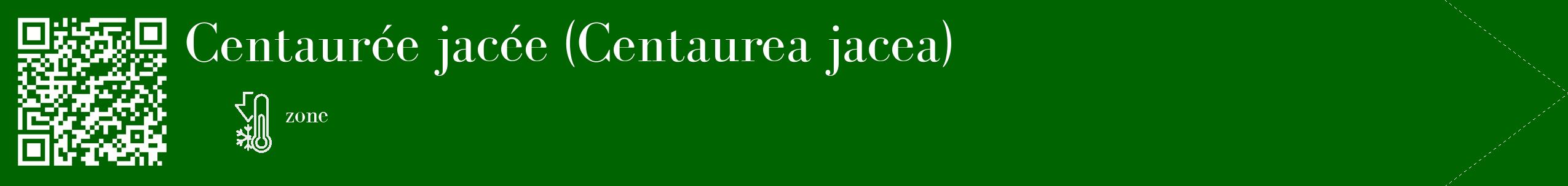 Étiquette de : Centaurea jacea - format c - style blanche8_simple_simplebod avec qrcode et comestibilité