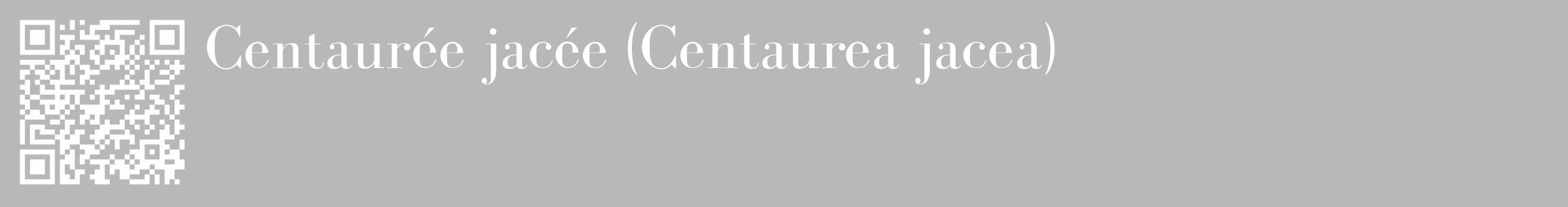 Étiquette de : Centaurea jacea - format c - style blanche39_basique_basiquebod avec qrcode et comestibilité