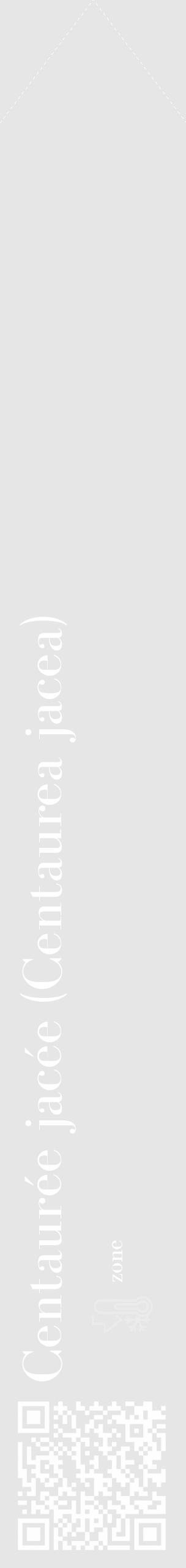 Étiquette de : Centaurea jacea - format c - style blanche18_simple_simplebod avec qrcode et comestibilité - position verticale