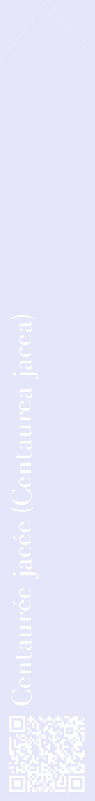 Étiquette de : Centaurea jacea - format c - style blanche55_simplebod avec qrcode et comestibilité
