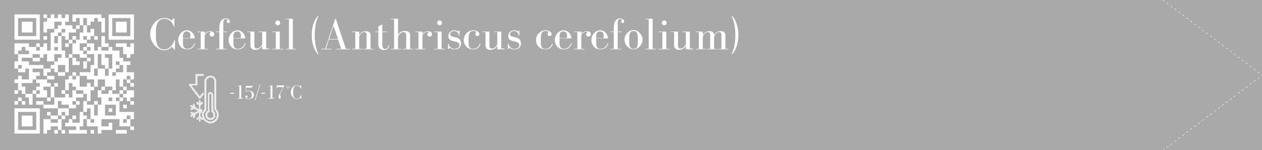 Étiquette de : Anthriscus cerefolium - format c - style blanche13_simple_simplebod avec qrcode et comestibilité