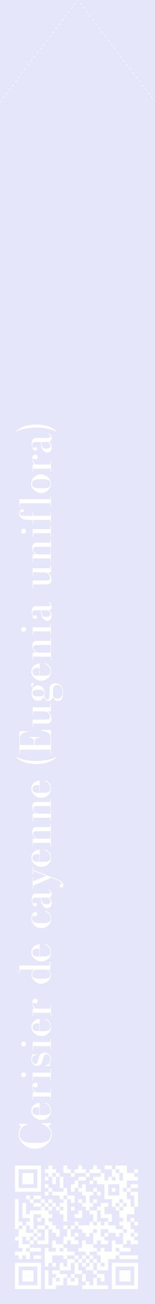 Étiquette de : Eugenia uniflora - format c - style blanche55_simplebod avec qrcode et comestibilité