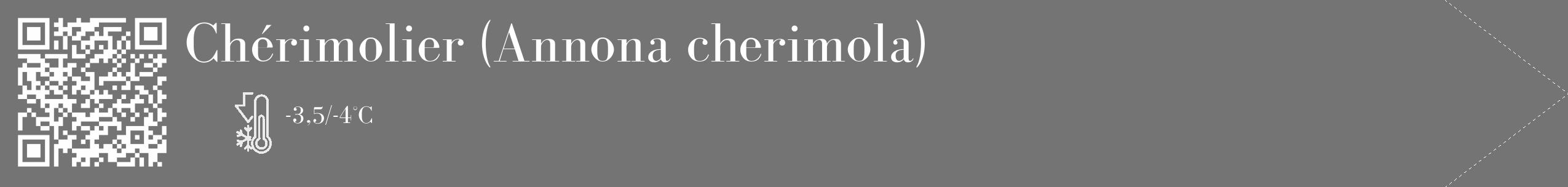 Étiquette de : Annona cherimola - format c - style blanche26_simple_simplebod avec qrcode et comestibilité