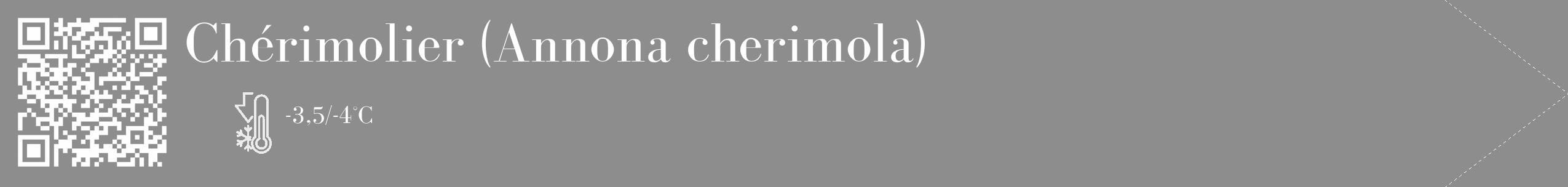Étiquette de : Annona cherimola - format c - style blanche2_simple_simplebod avec qrcode et comestibilité
