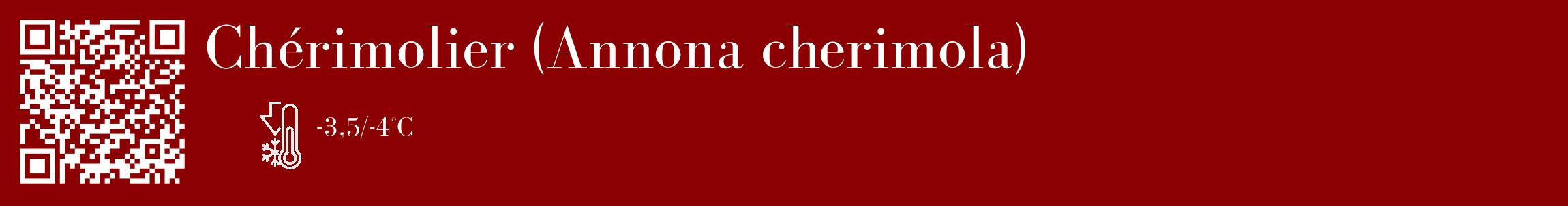 Étiquette de : Annona cherimola - format c - style blanche34_basique_basiquebod avec qrcode et comestibilité