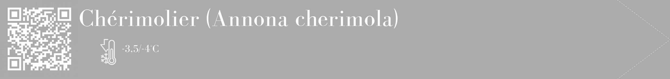 Étiquette de : Annona cherimola - format c - style blanche37_simple_simplebod avec qrcode et comestibilité