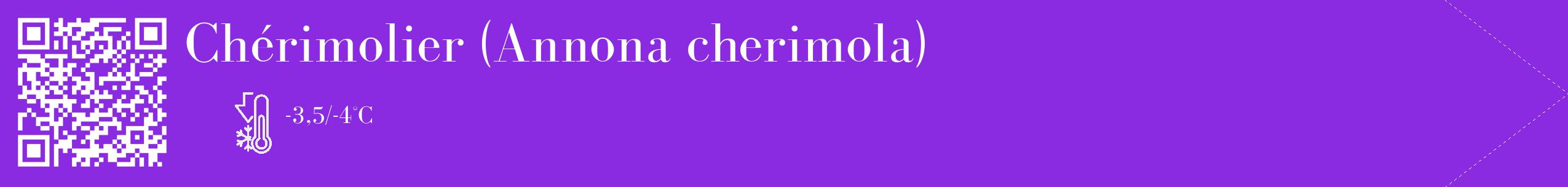 Étiquette de : Annona cherimola - format c - style blanche49_simple_simplebod avec qrcode et comestibilité