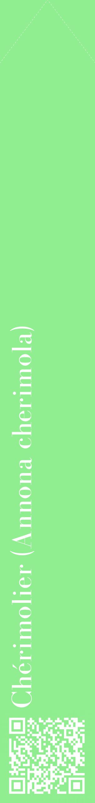 Étiquette de : Annona cherimola - format c - style blanche15_simplebod avec qrcode et comestibilité