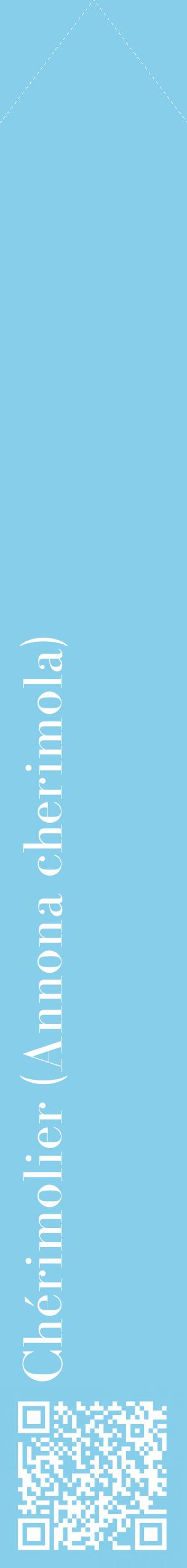 Étiquette de : Annona cherimola - format c - style blanche1_simplebod avec qrcode et comestibilité