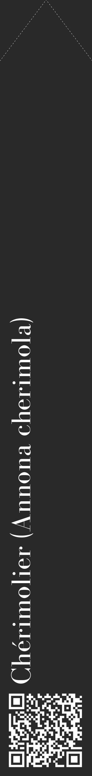 Étiquette de : Annona cherimola - format c - style blanche34_simple_simplebod avec qrcode et comestibilité - position verticale