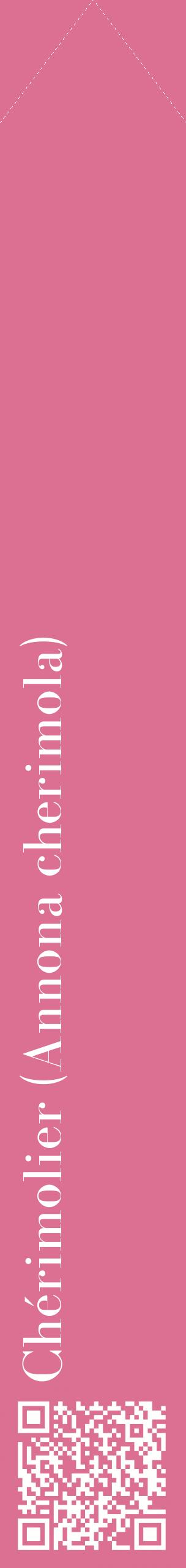 Étiquette de : Annona cherimola - format c - style blanche44_simplebod avec qrcode et comestibilité