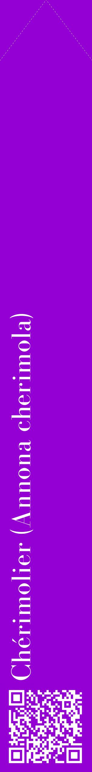 Étiquette de : Annona cherimola - format c - style blanche48_simplebod avec qrcode et comestibilité