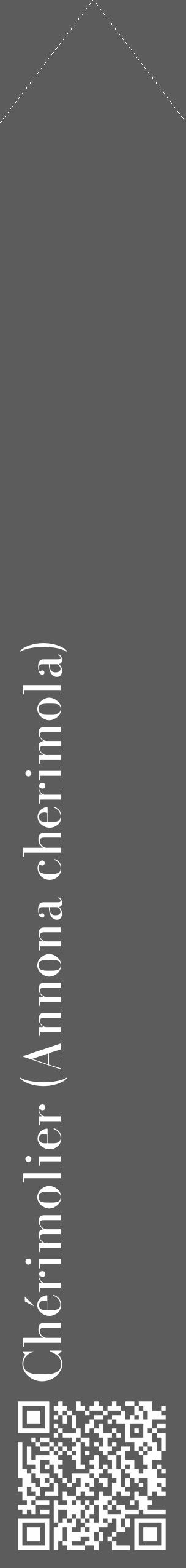 Étiquette de : Annona cherimola - format c - style blanche49_simple_simplebod avec qrcode et comestibilité - position verticale