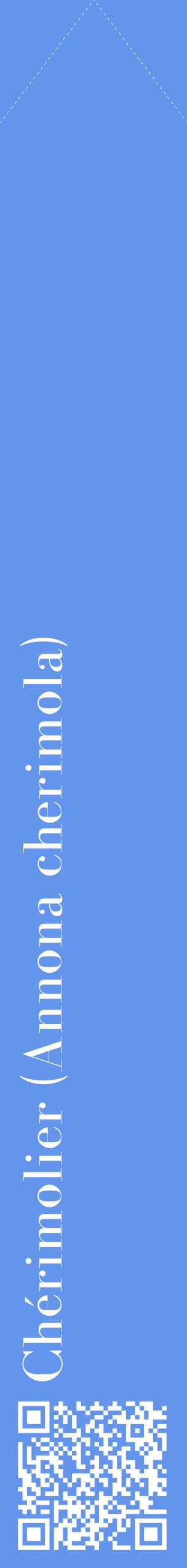 Étiquette de : Annona cherimola - format c - style blanche4_simplebod avec qrcode et comestibilité