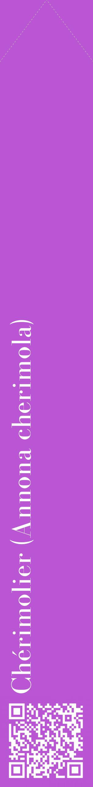 Étiquette de : Annona cherimola - format c - style blanche50_simplebod avec qrcode et comestibilité