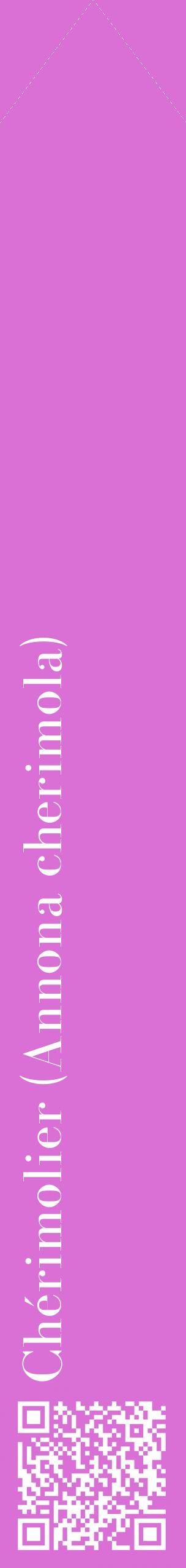 Étiquette de : Annona cherimola - format c - style blanche52_simplebod avec qrcode et comestibilité