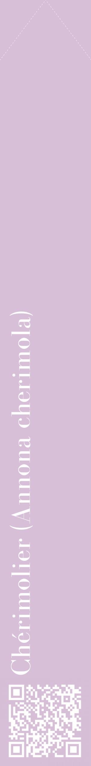 Étiquette de : Annona cherimola - format c - style blanche54_simplebod avec qrcode et comestibilité