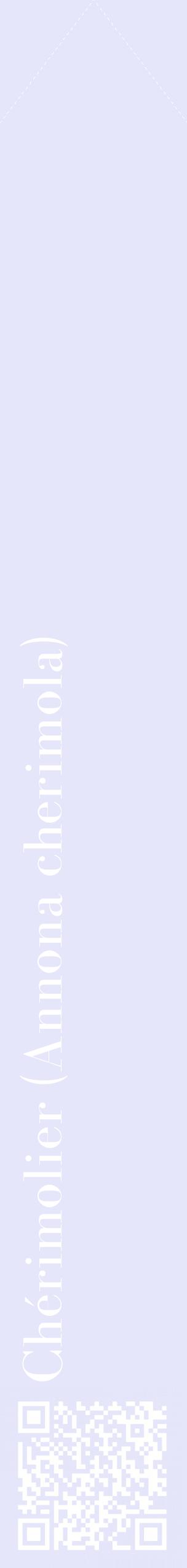 Étiquette de : Annona cherimola - format c - style blanche55_simplebod avec qrcode et comestibilité