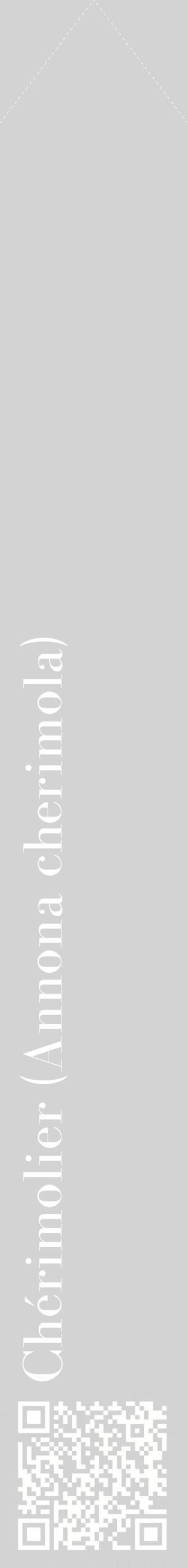 Étiquette de : Annona cherimola - format c - style blanche56_simplebod avec qrcode et comestibilité