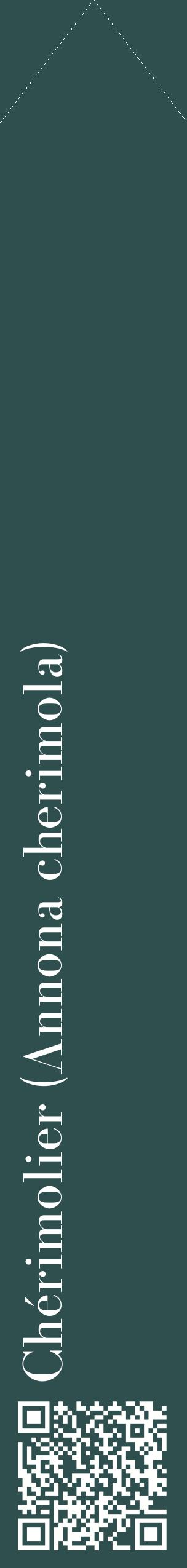 Étiquette de : Annona cherimola - format c - style blanche58_simplebod avec qrcode et comestibilité