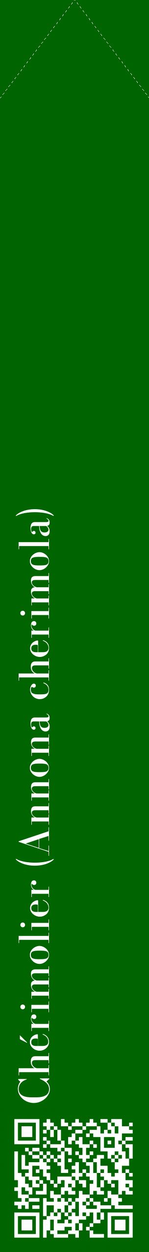 Étiquette de : Annona cherimola - format c - style blanche8_simplebod avec qrcode et comestibilité