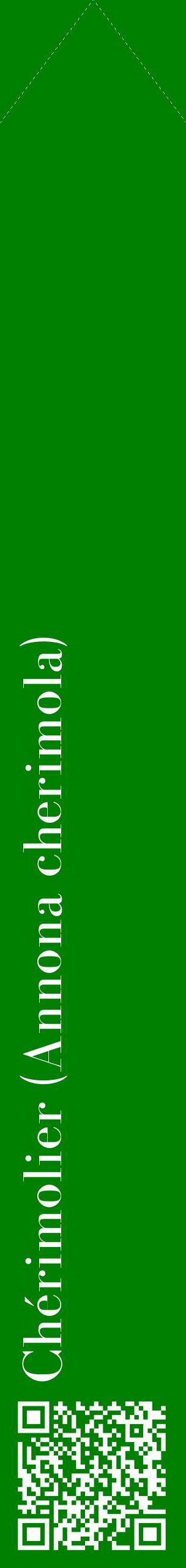 Étiquette de : Annona cherimola - format c - style blanche9_simplebod avec qrcode et comestibilité