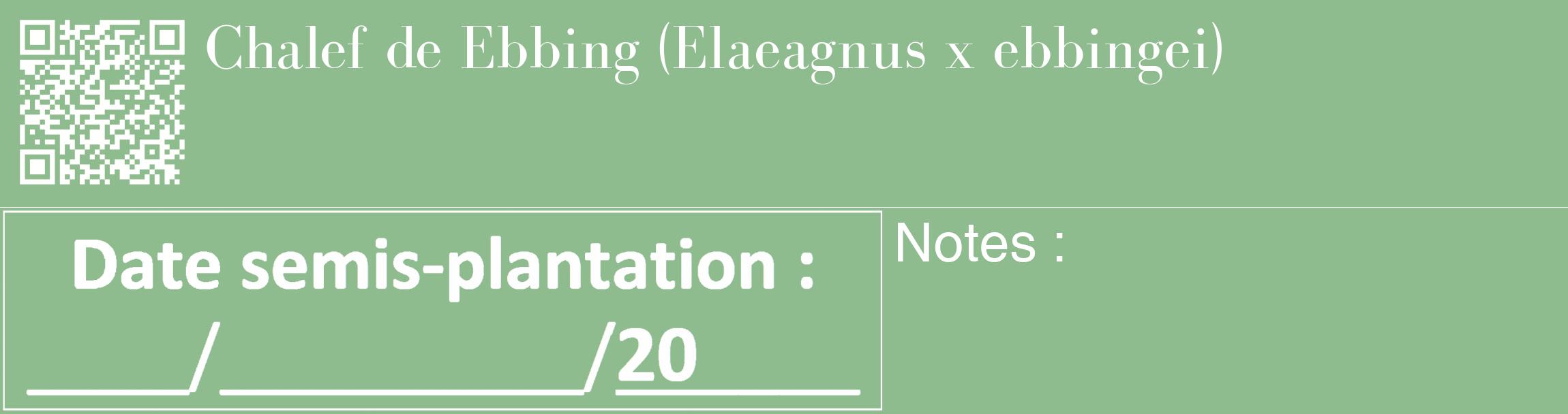Étiquette de : Elaeagnus x ebbingei - format c - style blanche13_basique_basiquebod avec qrcode et comestibilité