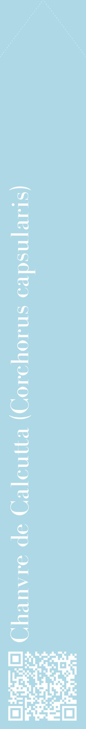 Étiquette de : Corchorus capsularis - format c - style blanche0_simplebod avec qrcode et comestibilité