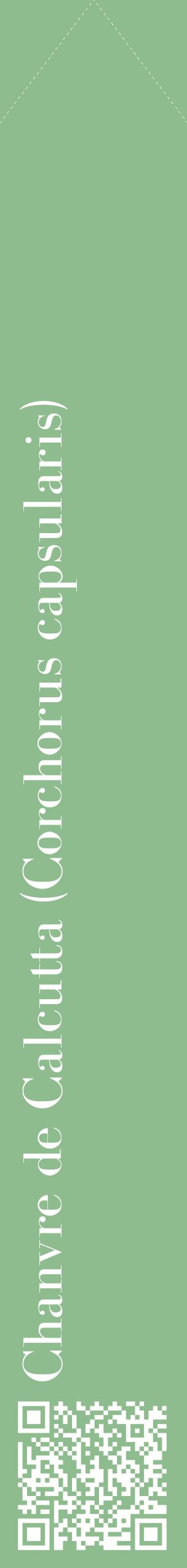 Étiquette de : Corchorus capsularis - format c - style blanche13_simplebod avec qrcode et comestibilité