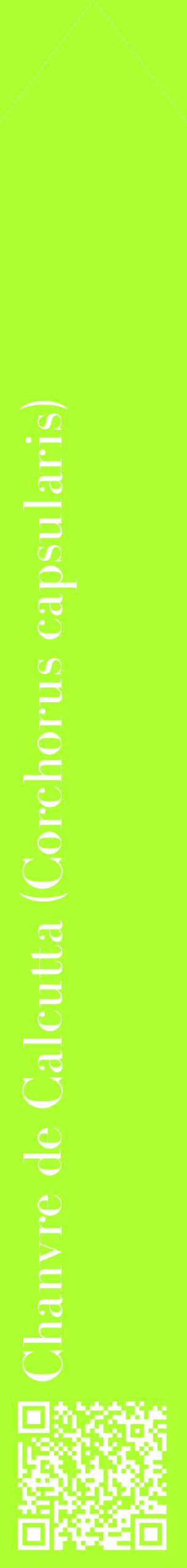 Étiquette de : Corchorus capsularis - format c - style blanche17_simplebod avec qrcode et comestibilité