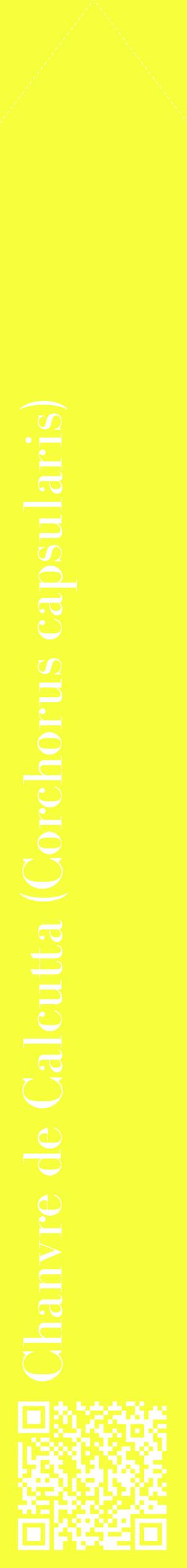 Étiquette de : Corchorus capsularis - format c - style blanche18_simplebod avec qrcode et comestibilité