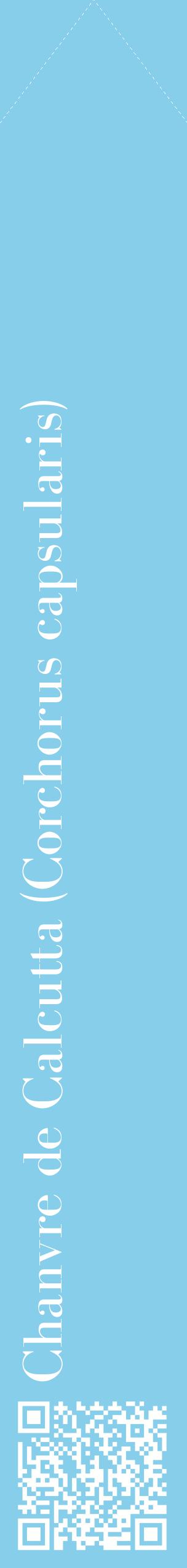 Étiquette de : Corchorus capsularis - format c - style blanche1_simplebod avec qrcode et comestibilité