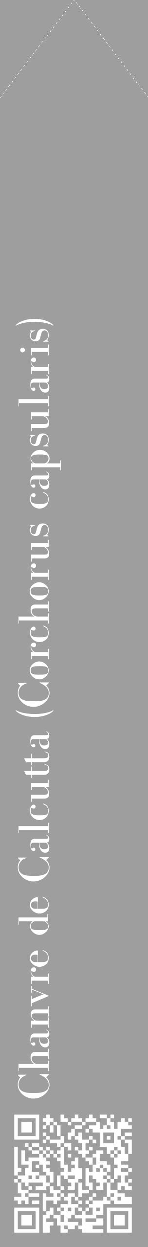 Étiquette de : Corchorus capsularis - format c - style blanche23_simple_simplebod avec qrcode et comestibilité - position verticale