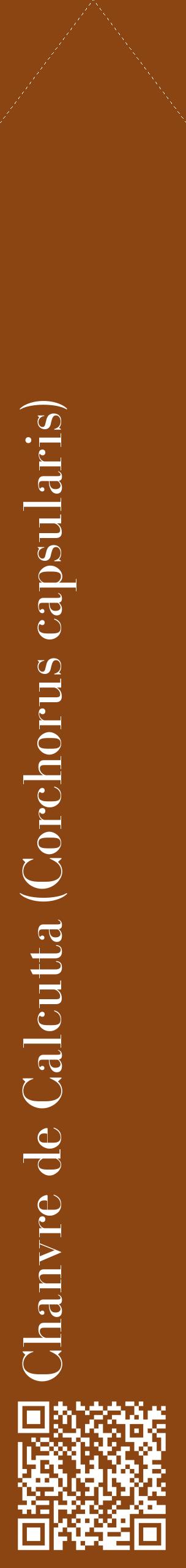 Étiquette de : Corchorus capsularis - format c - style blanche30_simplebod avec qrcode et comestibilité