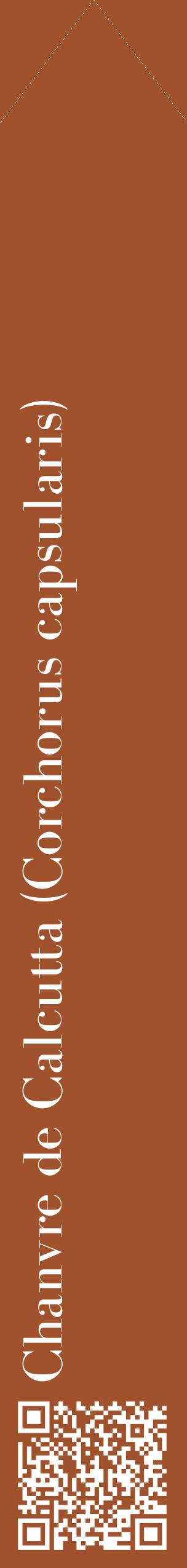 Étiquette de : Corchorus capsularis - format c - style blanche32_simplebod avec qrcode et comestibilité