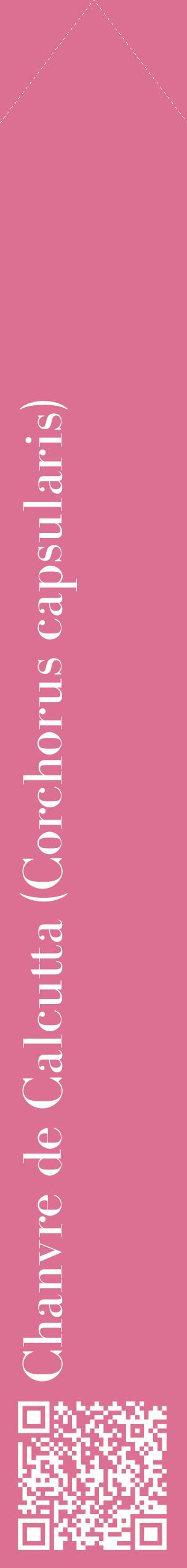 Étiquette de : Corchorus capsularis - format c - style blanche44_simplebod avec qrcode et comestibilité