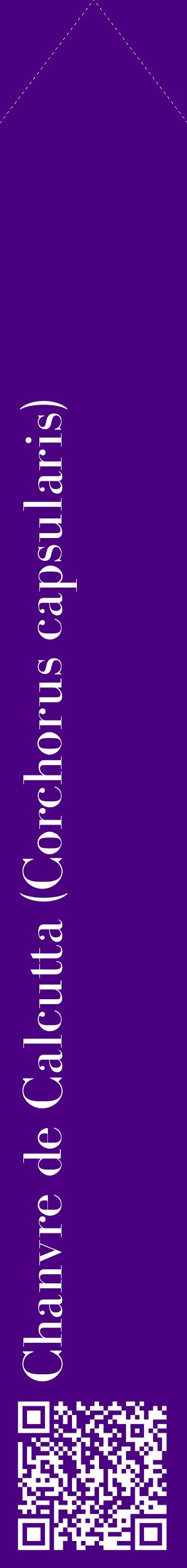 Étiquette de : Corchorus capsularis - format c - style blanche47_simplebod avec qrcode et comestibilité