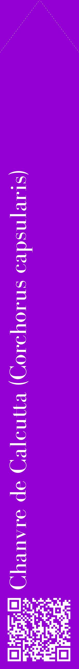 Étiquette de : Corchorus capsularis - format c - style blanche48_simplebod avec qrcode et comestibilité