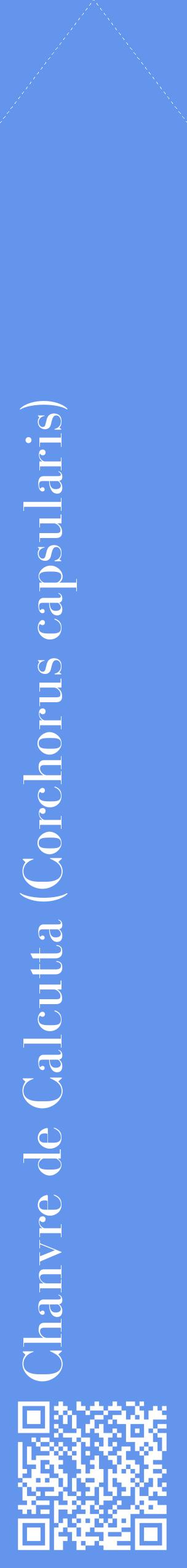 Étiquette de : Corchorus capsularis - format c - style blanche4_simplebod avec qrcode et comestibilité