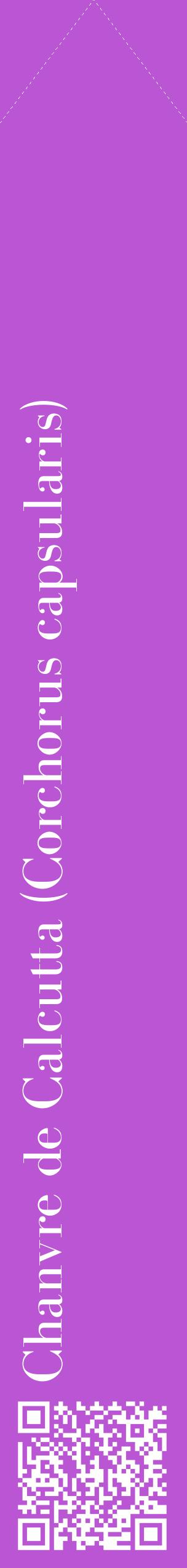 Étiquette de : Corchorus capsularis - format c - style blanche50_simplebod avec qrcode et comestibilité