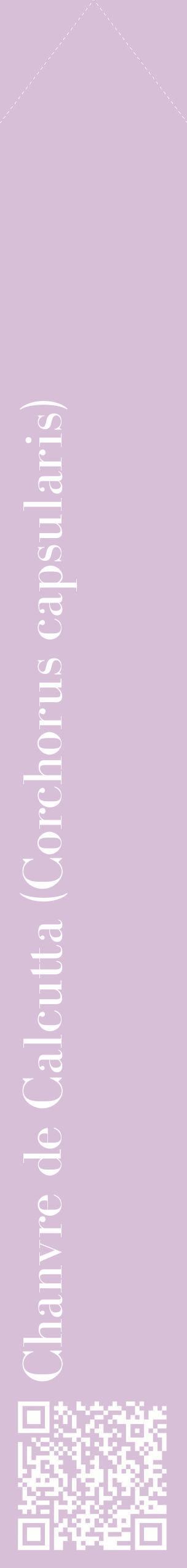Étiquette de : Corchorus capsularis - format c - style blanche54_simplebod avec qrcode et comestibilité